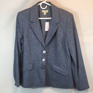 Appleseed’s Size 14 Blue Twill Blazer